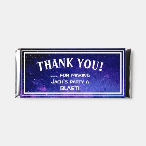 Space Theme Birthday Party Hershey Bar Favors