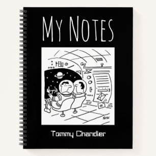Space Theme Notebook with Owner's Name