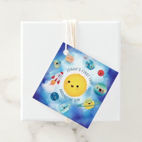 Space theme Outer Space Rocket 1st Birthday    Favor Tags