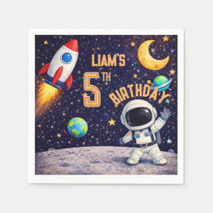 Space theme Outer space Rocket Ship Napkins
