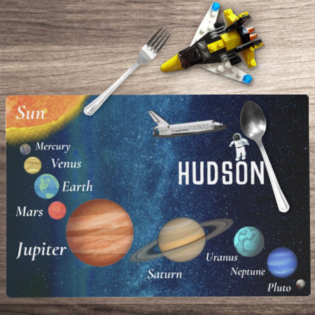Space Theme Solar System Planets Boys Or Girls Placemat