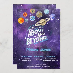 Space Themed Baby Shower Invitation