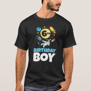 Space Themed Bday 6 Years Old Astronaut 6th Birthd T-Shirt