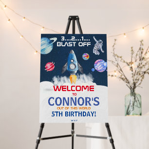 Space-themed Birthday Foam Board