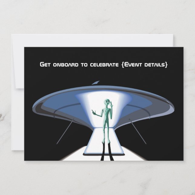 Space Themed Corporate/Adult Party customizable Invitation (Front)