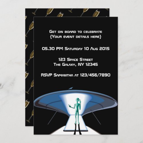 Space Themed CorporateAdult Party customizable Invitation