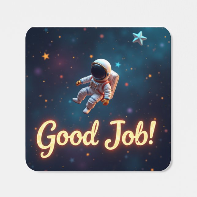 Space-Themed Good Job! Reward Sticker (Single)