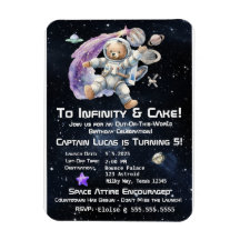 Space-Themed Kid's Birthday Invitation