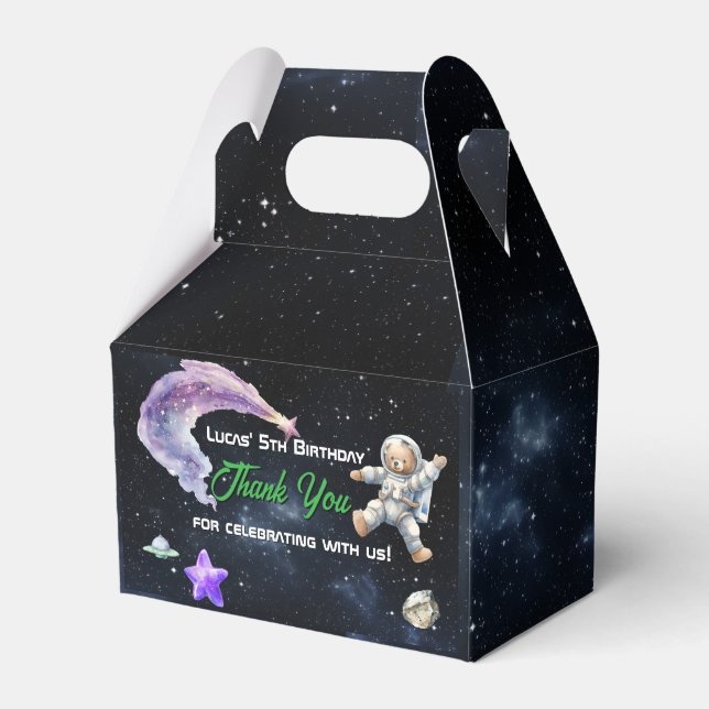 Space-Themed Kid's Party Favor Box (Front Side)