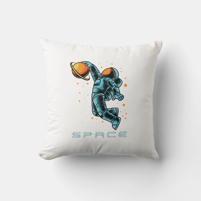 space throw pillow (Front)