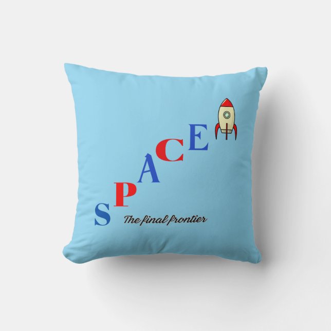space throw pillow (Front)