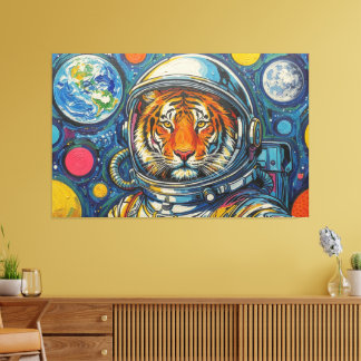 SPACE TIGERS CANVAS PRINT