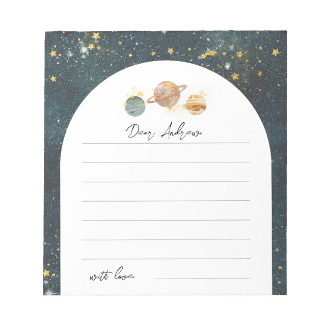 Space Time Capsule Notepad (Front)