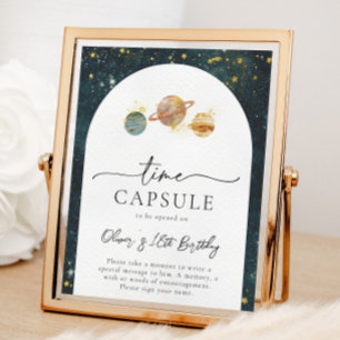 Space Time Capsule Sign   Space Birthday