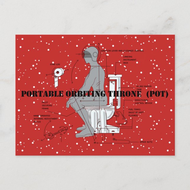 SPACE TOILET by Jetpackcorps Postcard (Front)