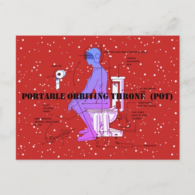 SPACE TOILET by Jetpackcorps Postcard (Front)