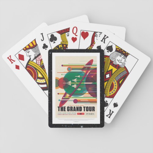 Space Tourism Advert - Solar System Grand Tour Playing Cards