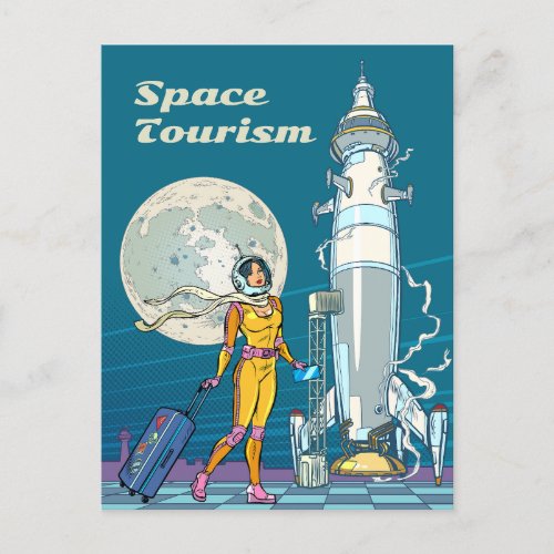 Space Tourism Passenger Spaceport Departure Postcard