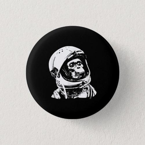 Space Travel Astronaut Monkey Button