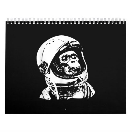 Space Travel Astronaut Monkey Calendar