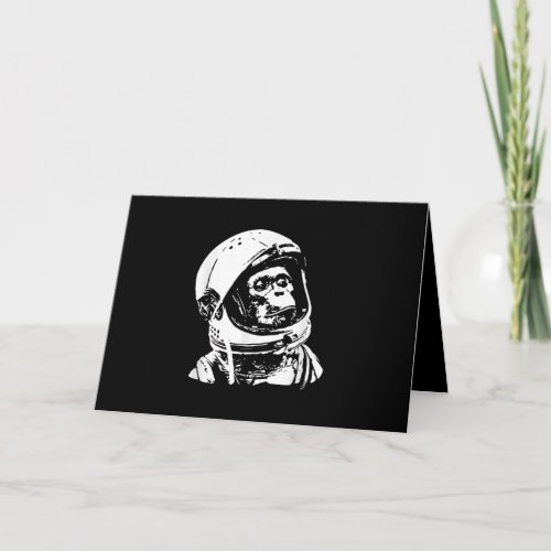 Space Travel Astronaut Monkey Card