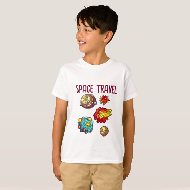 Space Travel. Galactic Journeys: Exploring  T-Shirt (Front Full)