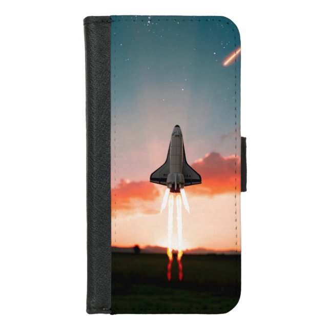 Space Travel iPhone Wallet Case (Front)