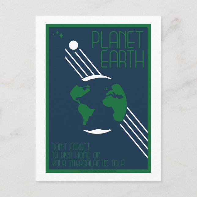 Space Travel Postcard -Earth (Front)