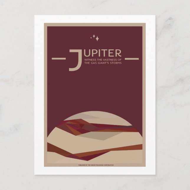 Space Travel Postcard - Jupiter (Front)