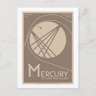 Space Travel Postcard - Mercury
