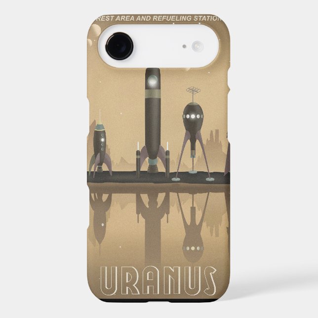Space travel poster to uranus Case-Mate samsung galaxy case (Back)