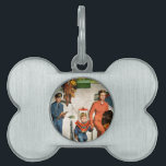 Space Traveller Pet Tag<br><div class="desc">Artist: Amos Sewell | Boy in space helmet boards airplane with mother</div>