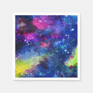 Space traveller spatial galaxy painting napkins