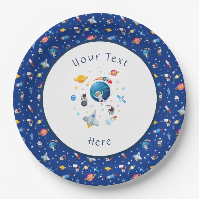 Space Trip Paper Plates (Front)