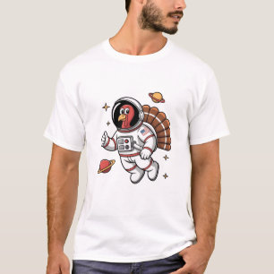 Space Turkey Astronaut Gobbler Thanksgiving T-Shirt