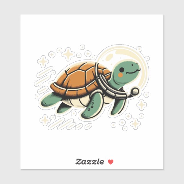 Space Turtle Sticker (Sheet)