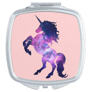 Space unicorn mirror for makeup