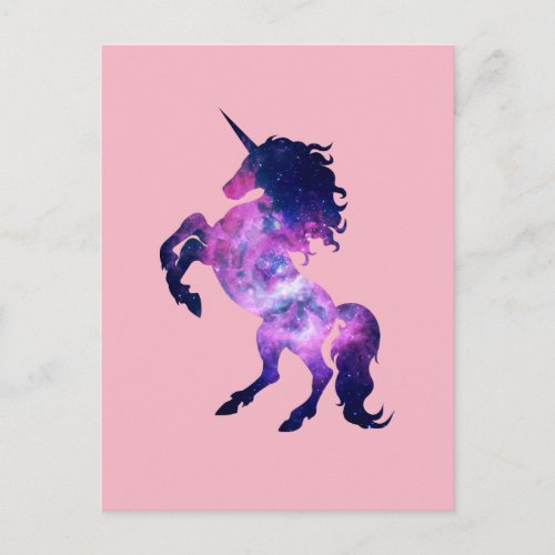 Space unicorn postcard