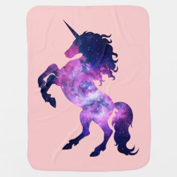 Space Unicorn Stroller Blanket by parisjetaimee at Zazzle