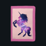 Space unicorn trifold wallet<br><div class="desc">Beautiful unicorn mixed with a nebula space.</div>