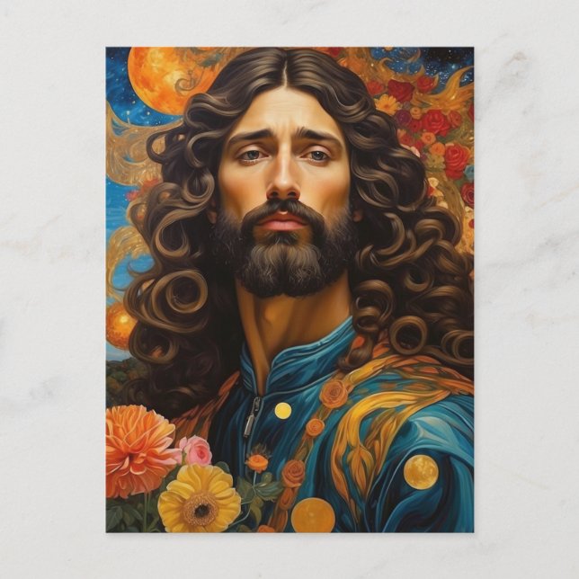 *~*  Space Universe Earth  AP50 Handsome Man Postcard (Front)