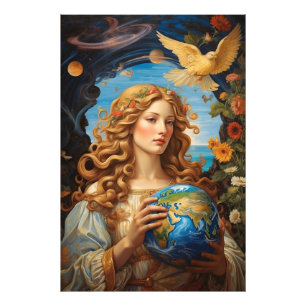 *~* Space Universe Earth Light AP50 Woman Photo Print