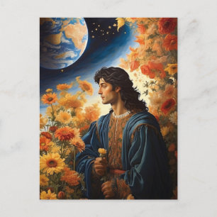 *~* Space Universe Heal AP50 Young Man Postcard