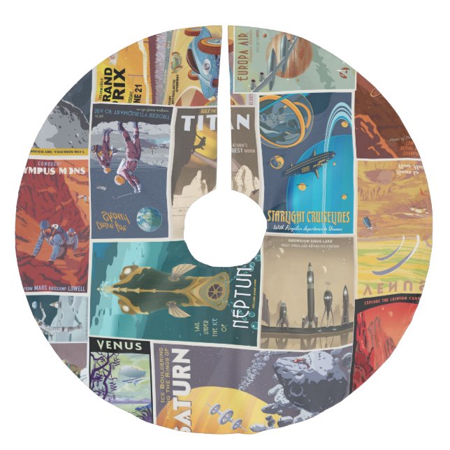 Space Vacation tree skirt (Front)