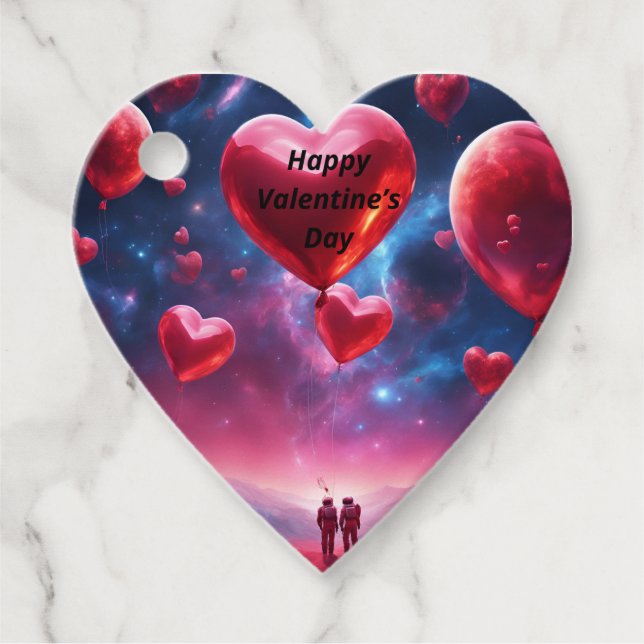 space valentine's day favor tags (Front)