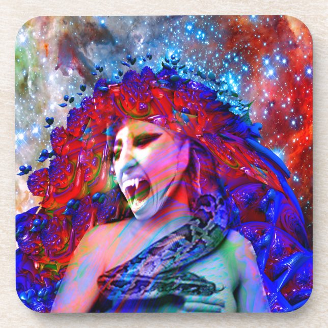Space Vampire Drink Coaster (Front)
