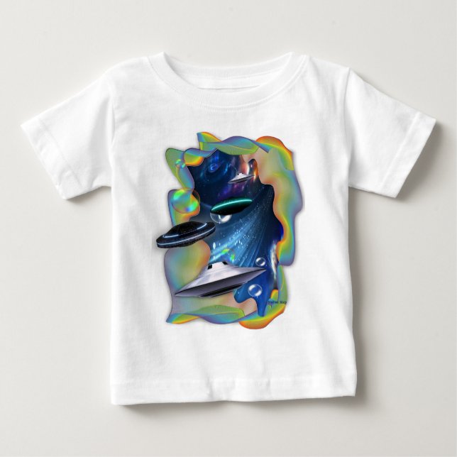 Space visitors baby T-Shirt (Front)