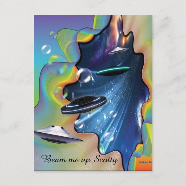 Space visitors postcard (Front)