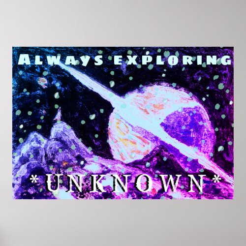 Space Wanderer Exploring Unknown  Poster Art Print