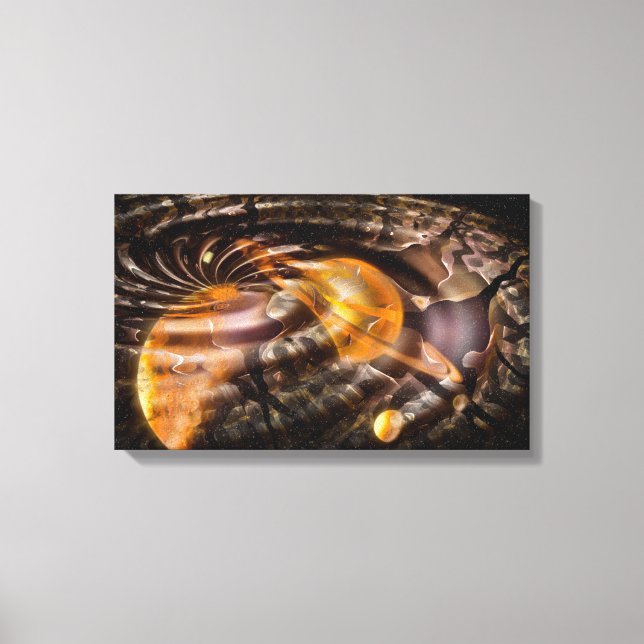 Space Warp Digital Illusion Canvas Print (Front)